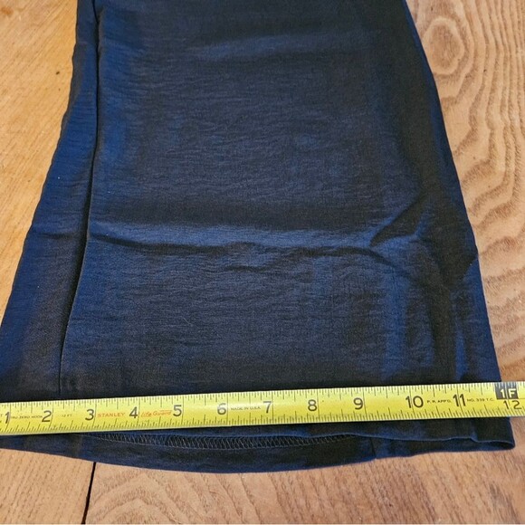 MAYFASEY Black High-Waisted Long Palazzo Wide-Leg Pants Size L | Flowing Fit New - Picture 6 of 9